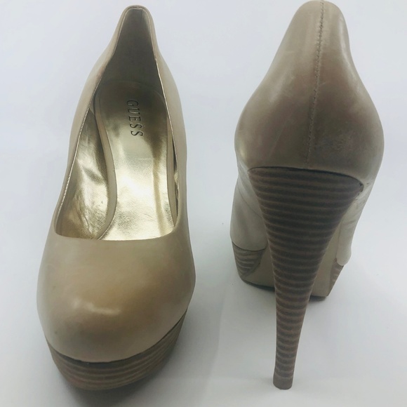 Guess Adriena 2 Natural Leather Platform Pumps - Picture 4 of 8